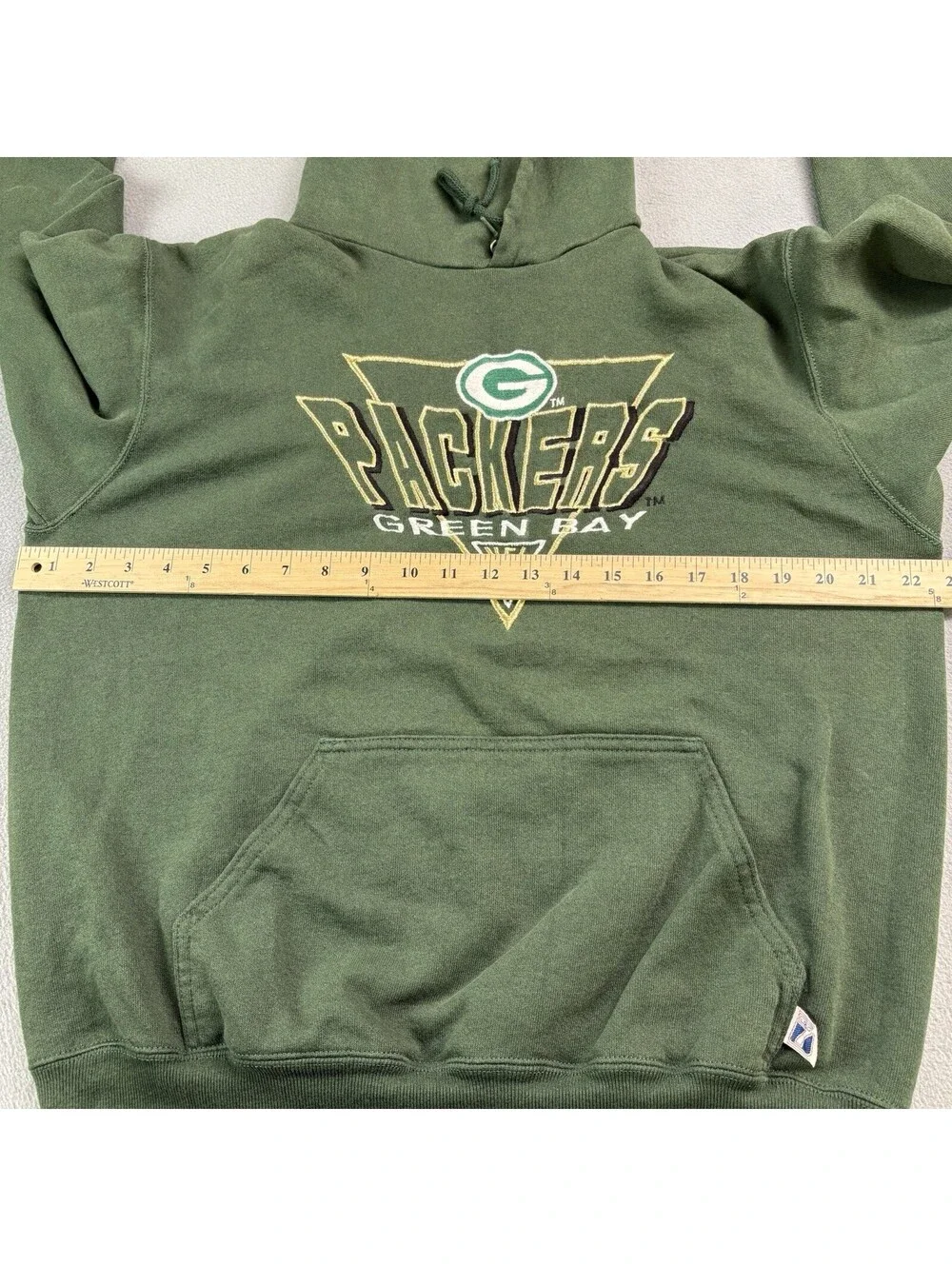 Vintage 90s Logo 7 Green Bay Packers NFL Football Pullover Hoodie Size Medium